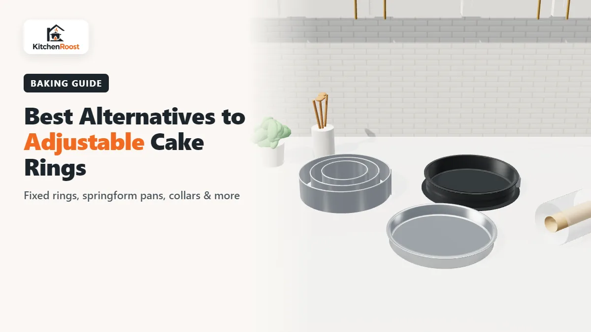 Alternatives to an adjustable cake ring: fixed ring set, springform pan and cake pan
