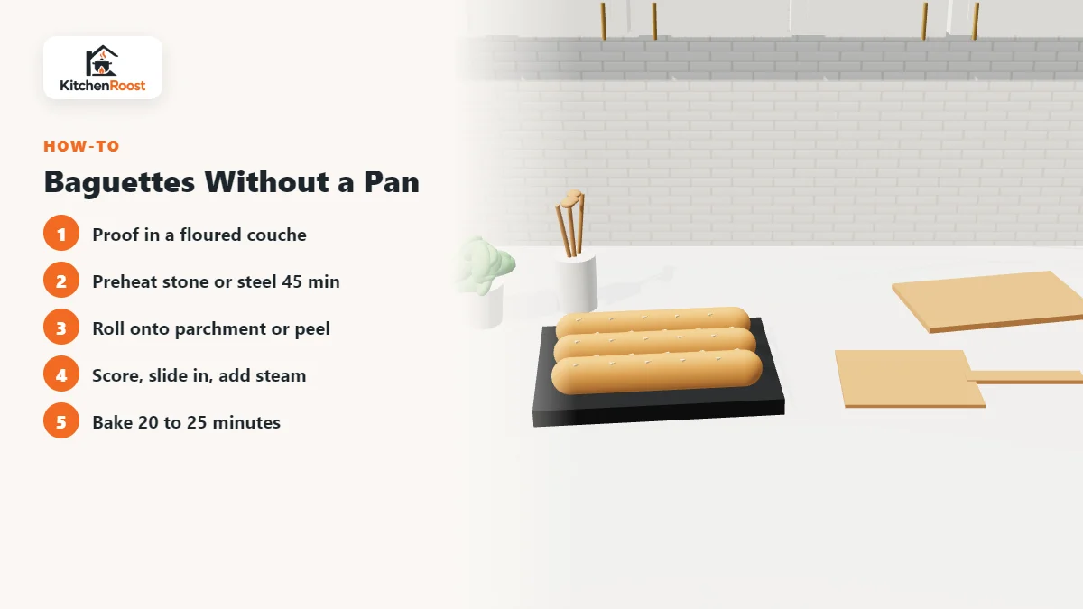 Baguettes Without a Pan for baguette pans