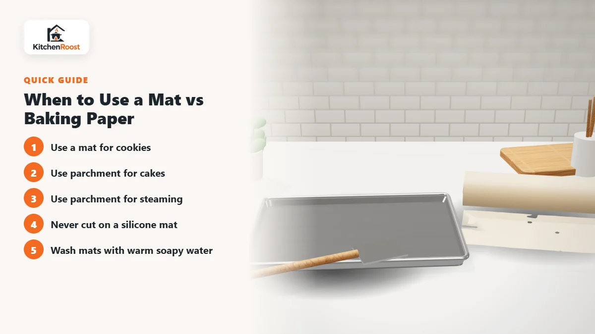 When to Use a Mat vs Baking Paper - best alternative to baking paper