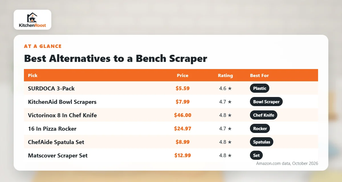 Best alternative to bench scraper comparison chart