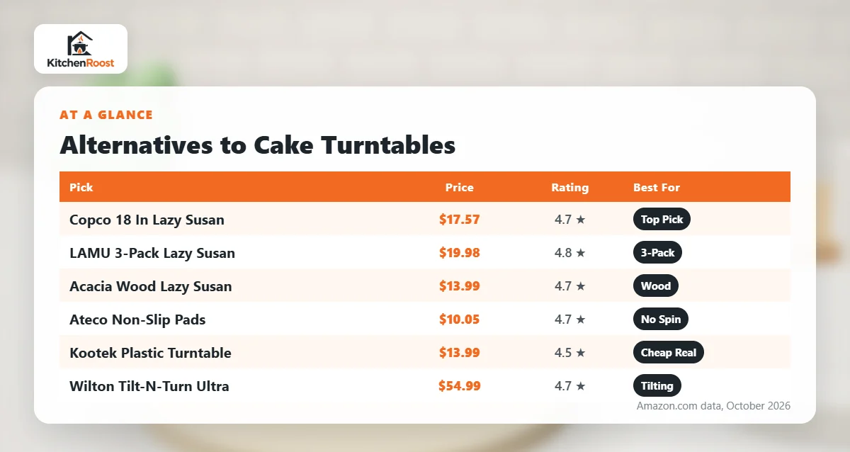 Best alternative to cake decorating turntable comparison chart