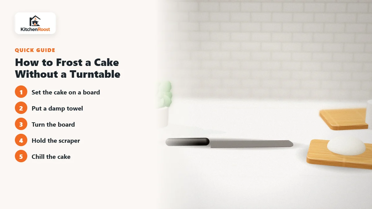 How to Frost a Cake Without a Turntable - best alternative to cake decorating turntable