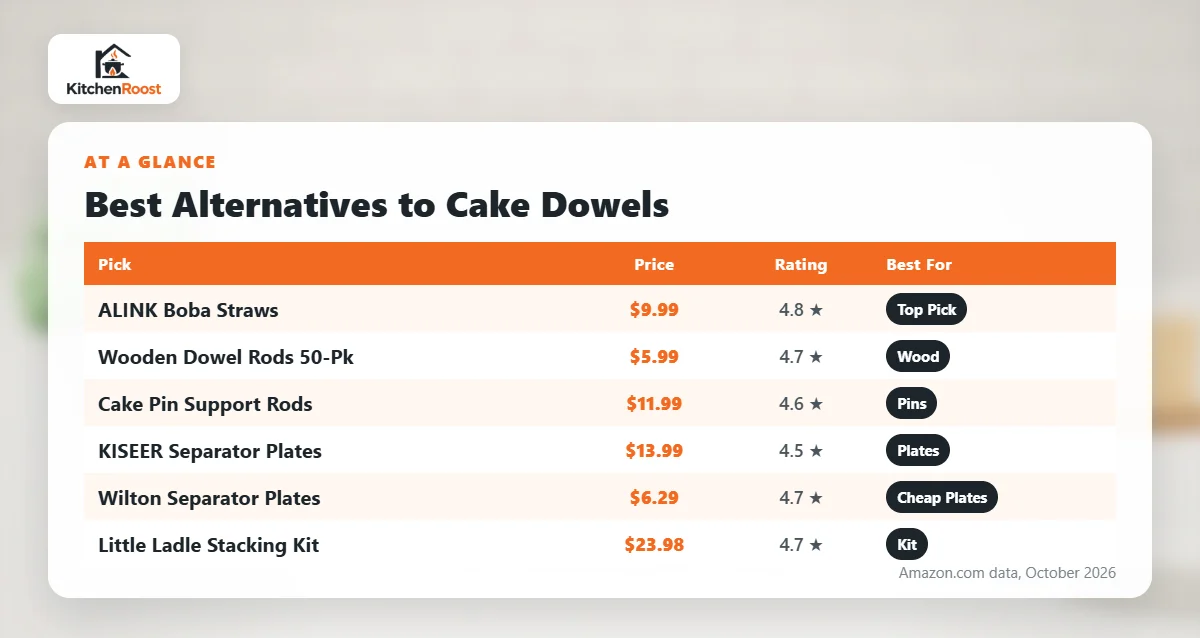 Best alternative to cake dowels comparison chart