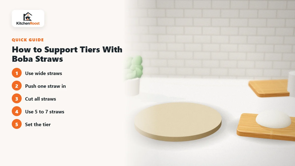 How to Support Tiers With Boba Straws - best alternative to cake dowels