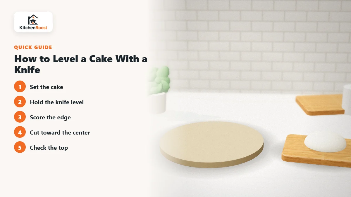How to Level a Cake With a Knife - best alternative to cake leveler