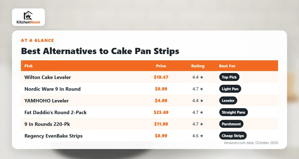 Best alternative to cake pan strips comparison chart
