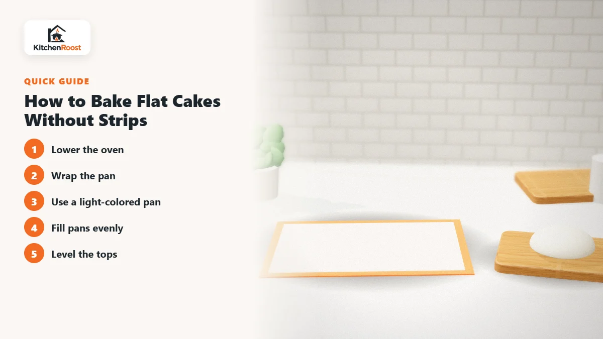 How to Bake Flat Cakes Without Strips - best alternative to cake pan strips