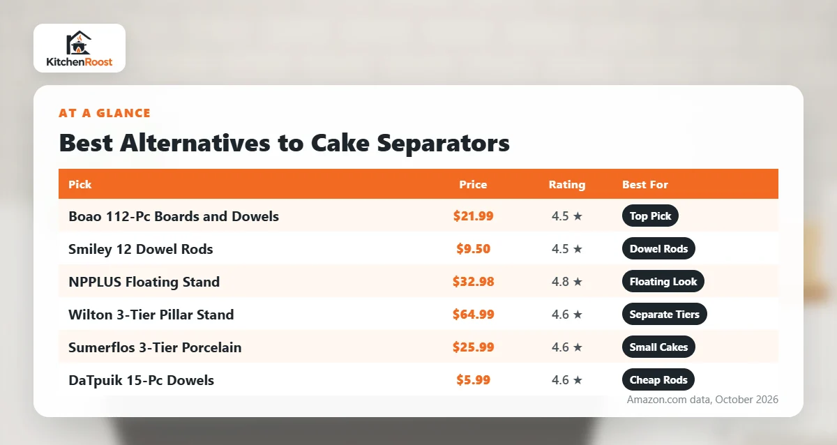 Best alternative to cake separator comparison chart
