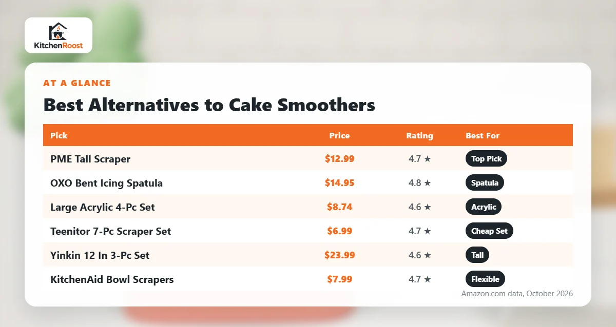 Best alternative to cake smoother comparison chart