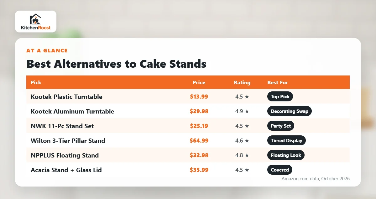 Best alternative to cake stand comparison chart