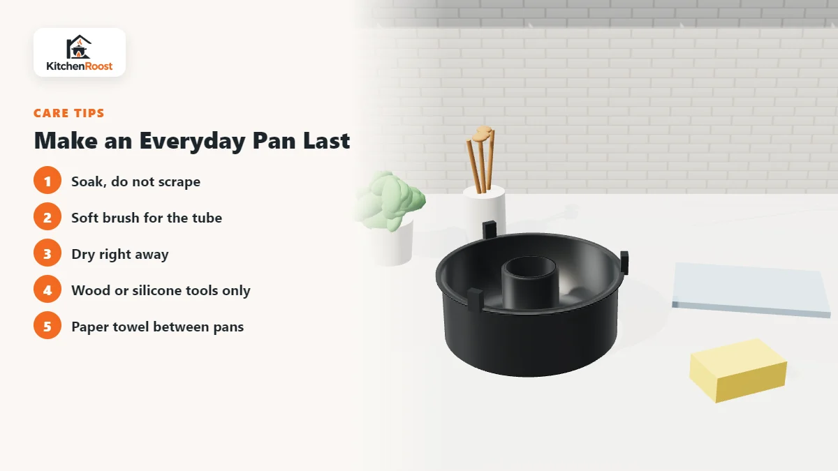 Make an Everyday Pan Last for angel food cake pans