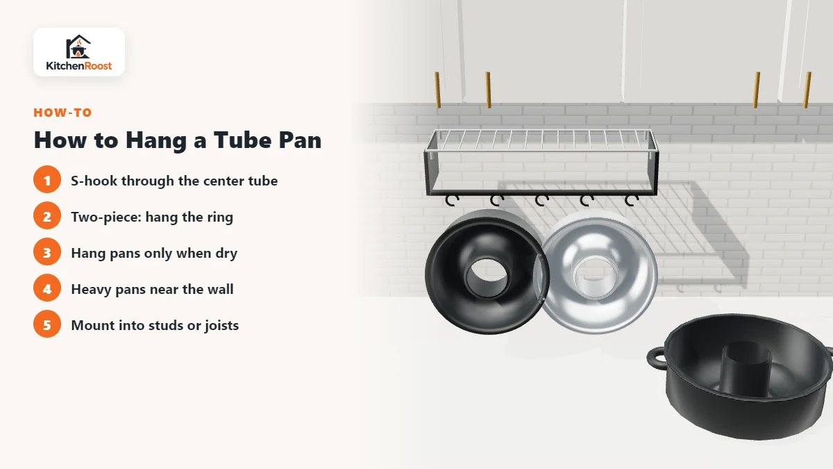 How to Hang a Tube Pan for angel food cake pans