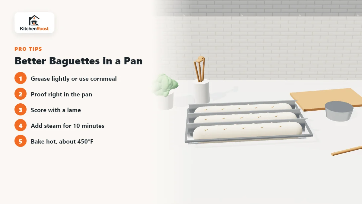 Better Baguettes in a Pan for baguette pans
