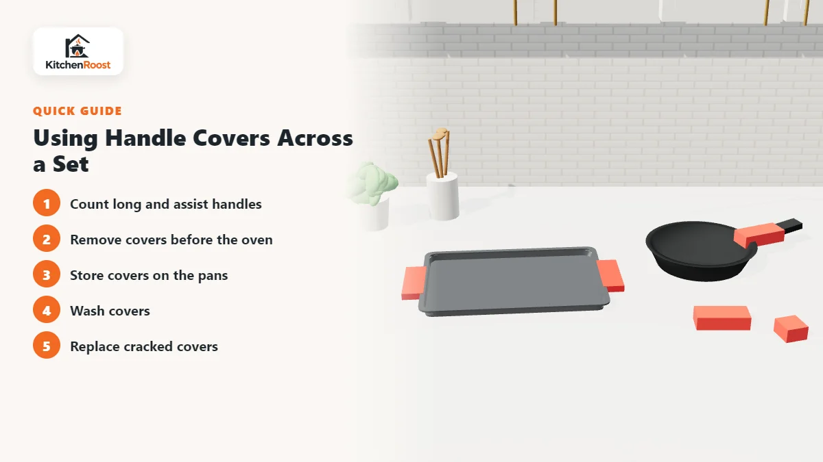 Using Handle Covers Across a Set - best bakeware set silicone handle cover