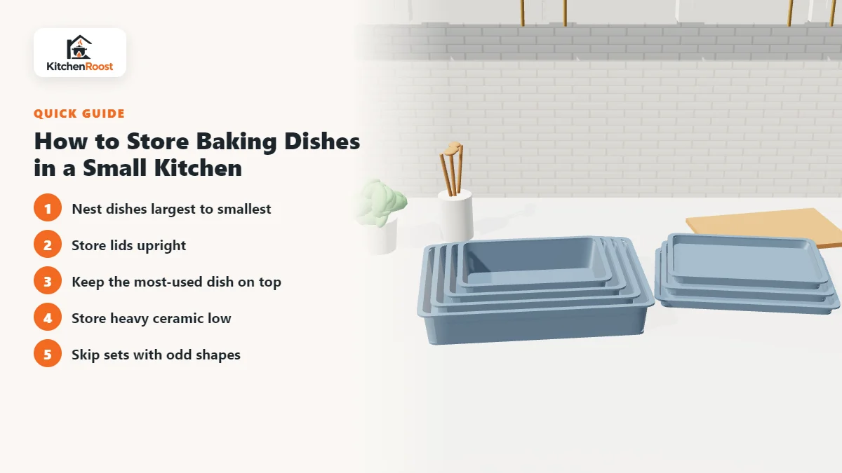 How to Store Baking Dishes in a Small Kitchen - best baking dish for small spaces