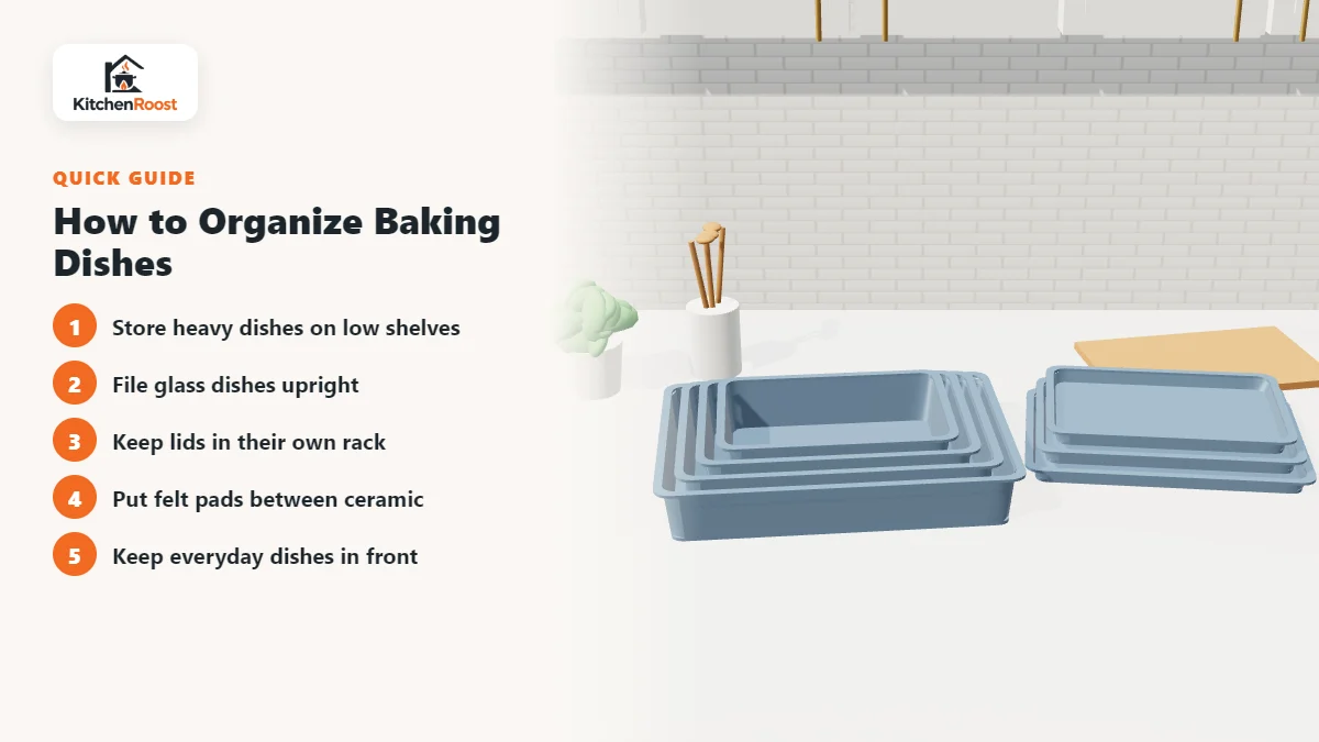 How to Organize Baking Dishes - best baking dish pan organizer