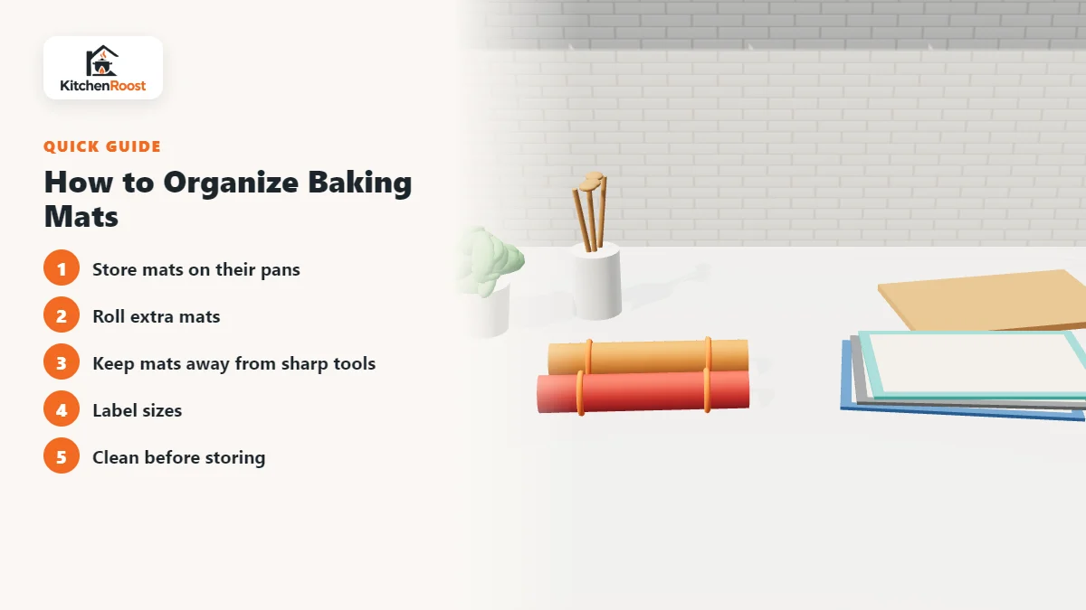 How to Organize Baking Mats - best baking mat pan organizer