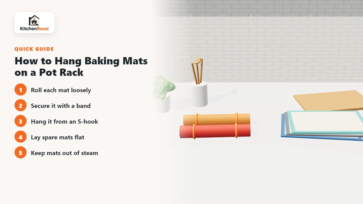 How to Hang Baking Mats on a Pot Rack - best baking mat pot rack