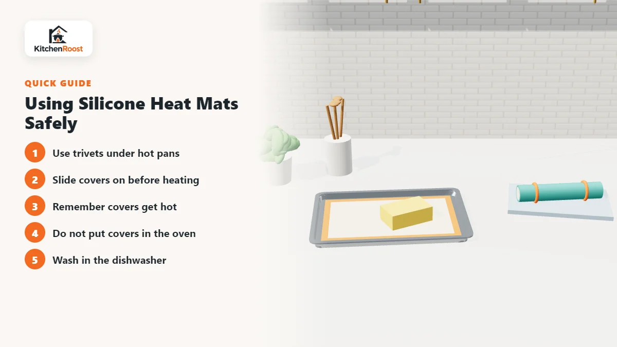 Using Silicone Heat Mats Safely - best baking mat silicone handle cover