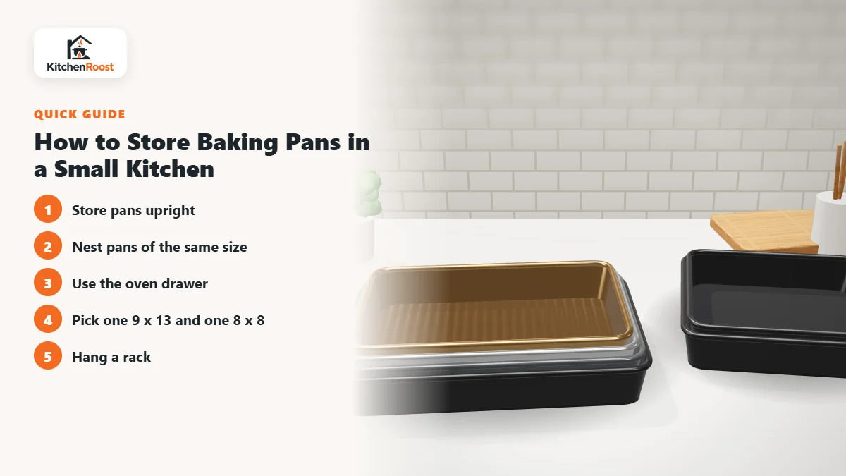How to Store Baking Pans in a Small Kitchen - best baking pan for small spaces