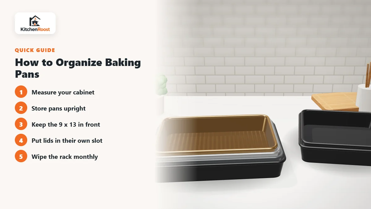 How to Organize Baking Pans - best baking pan pan organizer