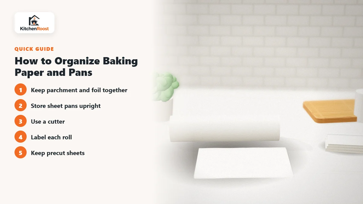 How to Organize Baking Paper and Pans - best baking paper pan organizer