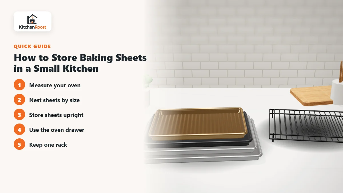 How to Store Baking Sheets in a Small Kitchen - best baking sheet for apartments