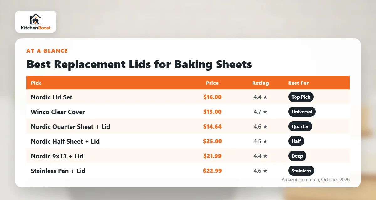 Best baking sheet replacement lid comparison chart