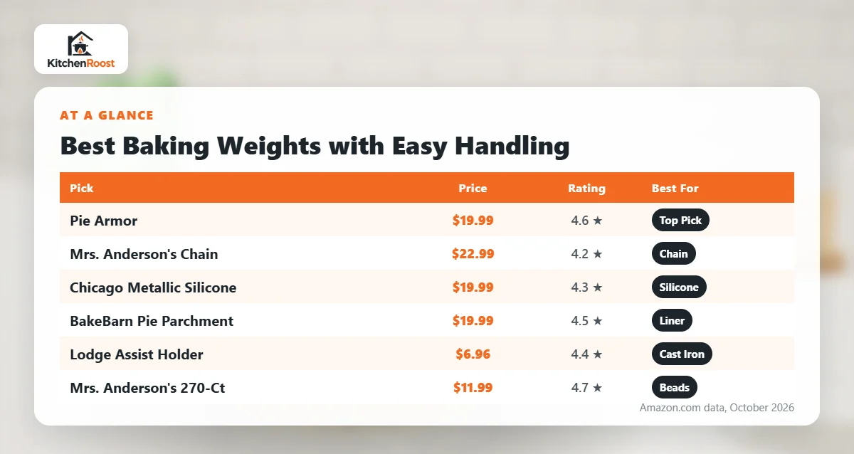 Best baking weights handle comparison chart