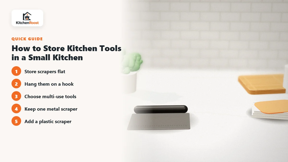 How to Store Kitchen Tools in a Small Kitchen - best bench scraper for apartments