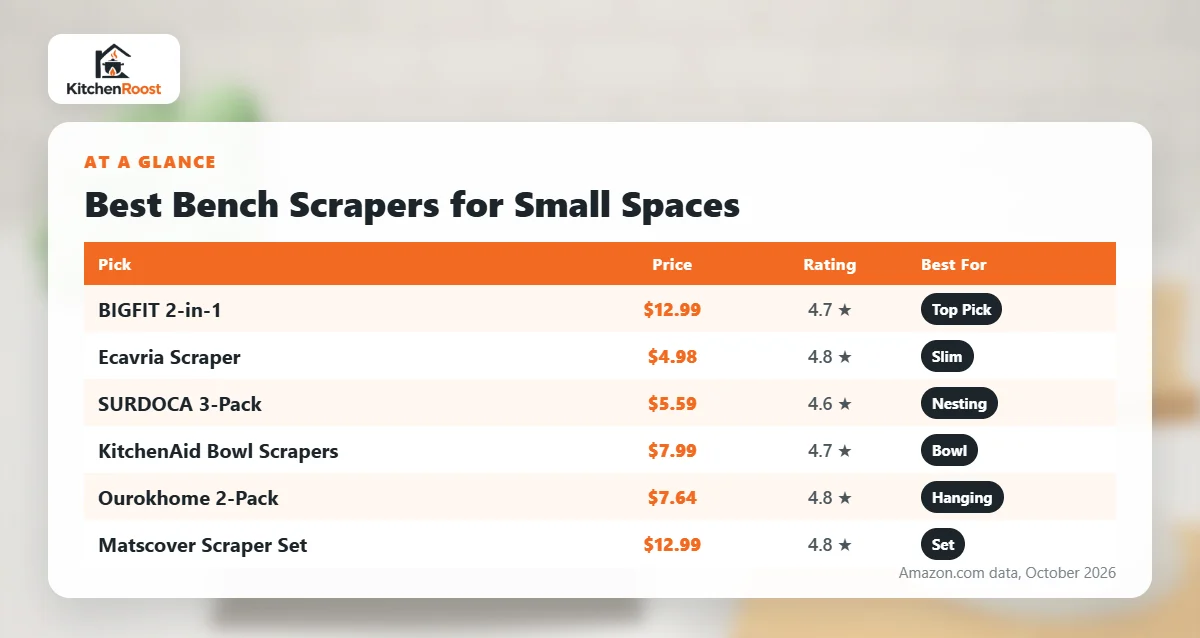 Best bench scraper for small spaces comparison chart