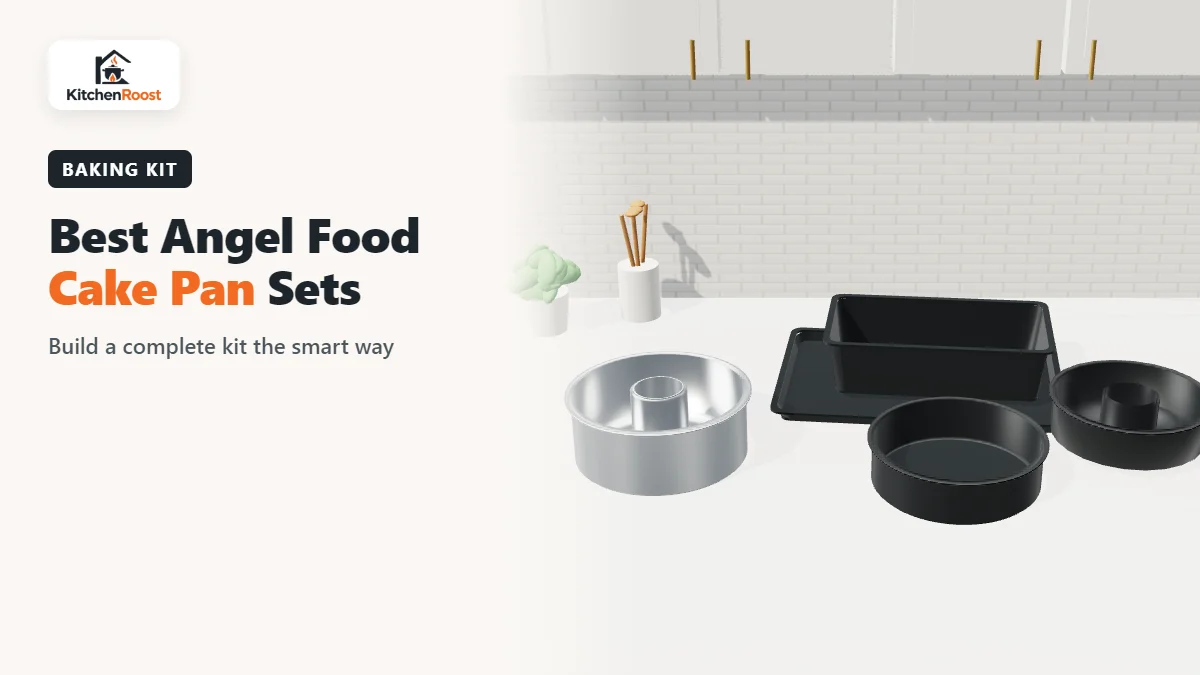 Best angel food cake pan cookware set in an American kitchen