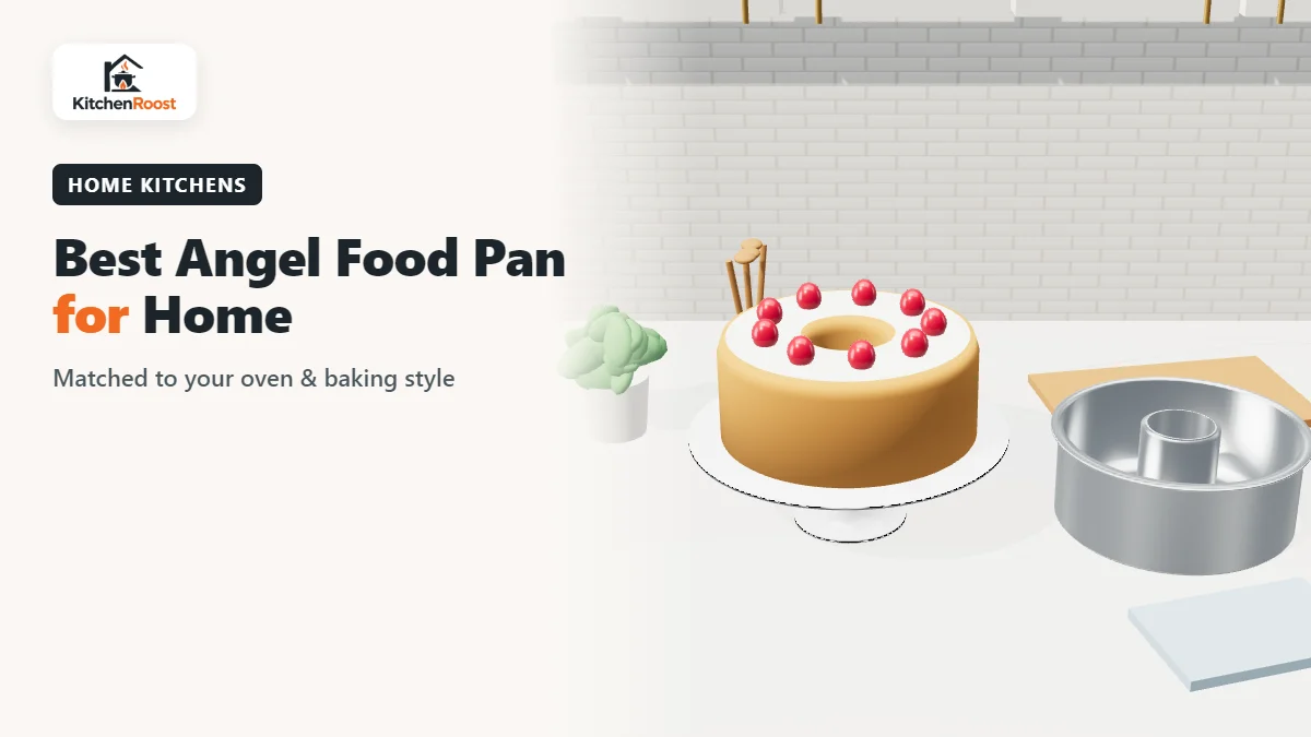 Best angel food cake pan for home in an American kitchen