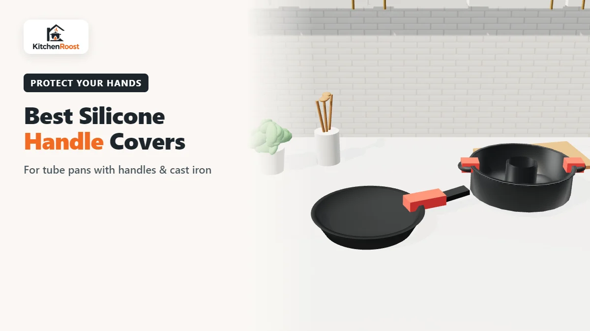 Best angel food cake pan silicone handle cover in an American kitchen