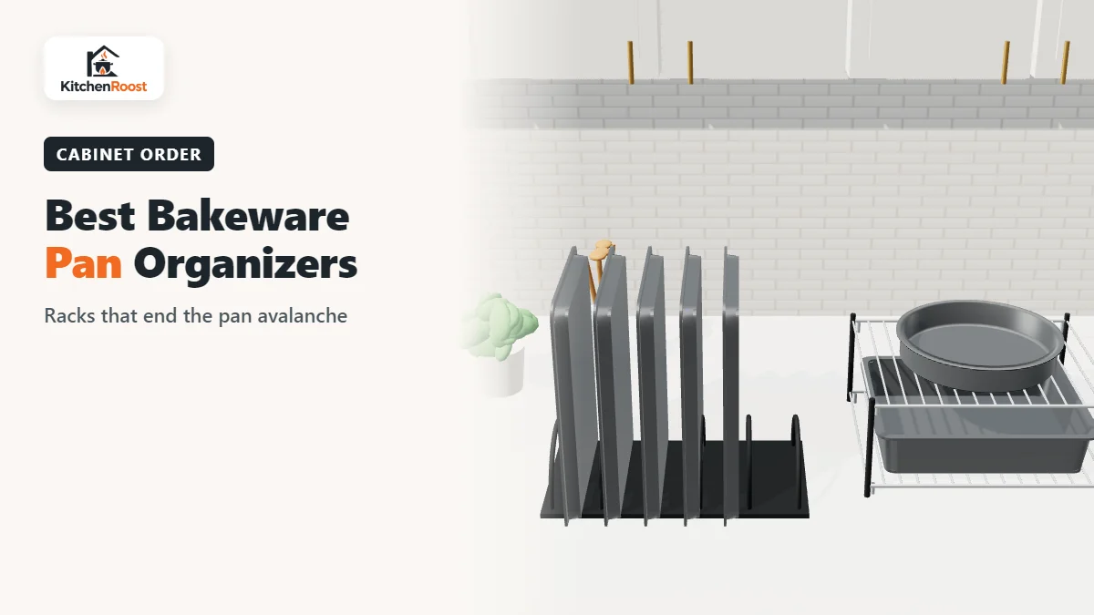 Best bakeware pan organizer in an American kitchen