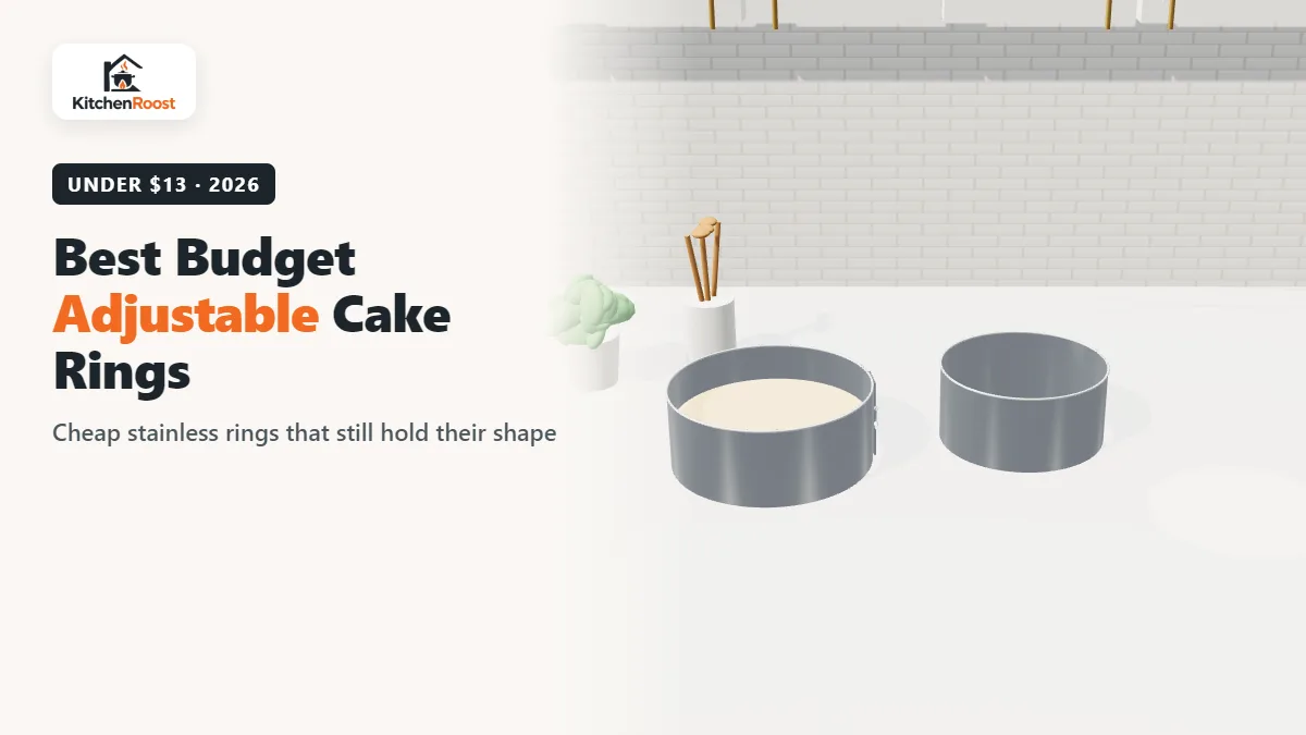 Budget adjustable cake rings cutting a sponge cake layer