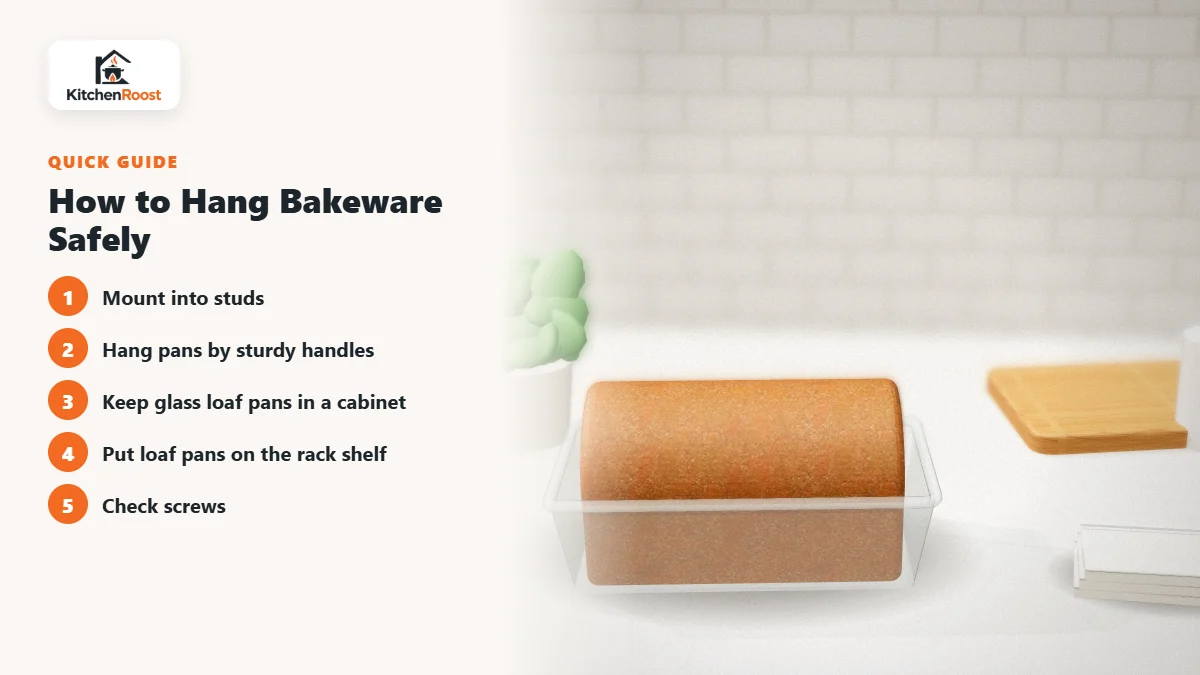 How to Hang Bakeware Safely - best bread pan pot rack