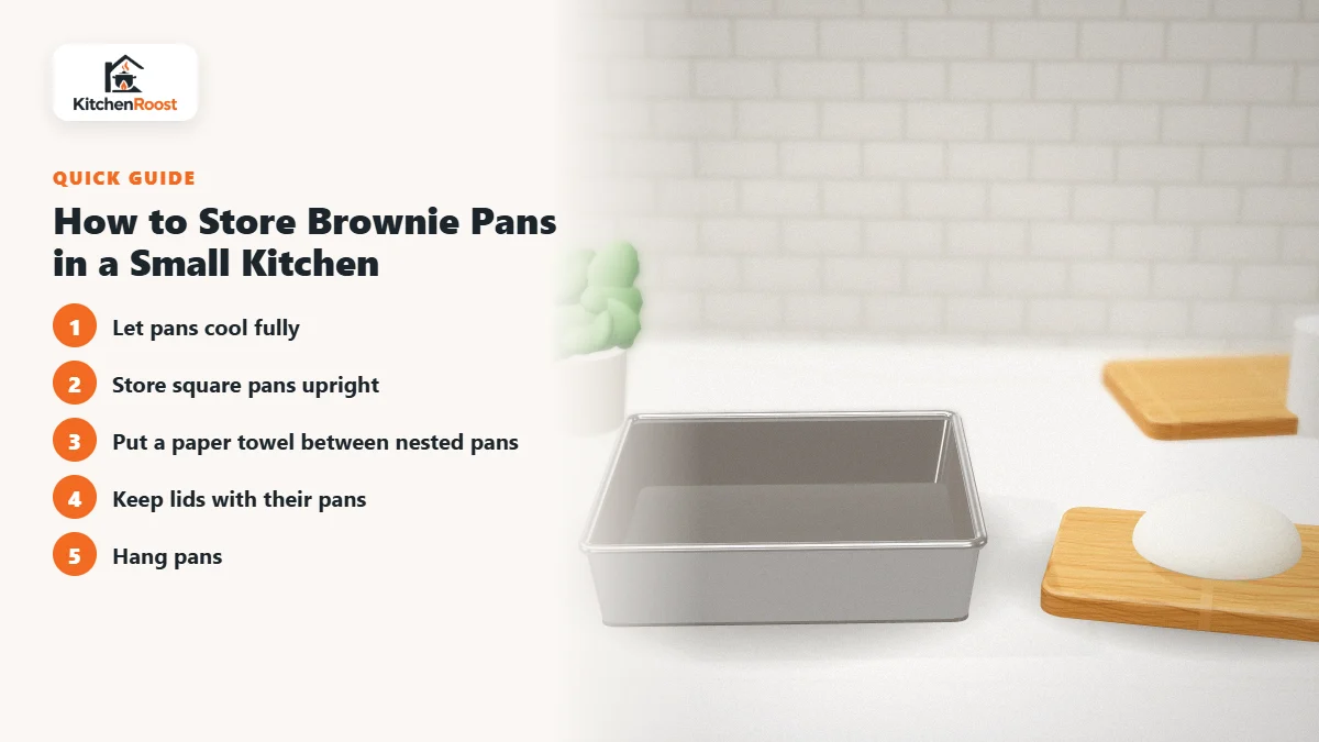 How to Store Brownie Pans in a Small Kitchen - best brownie pan for small spaces