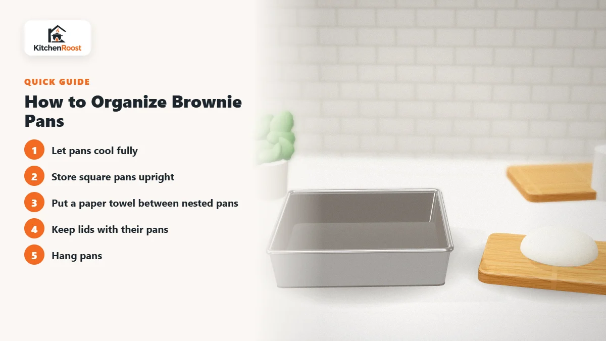 How to Organize Brownie Pans - best brownie pan pan organizer