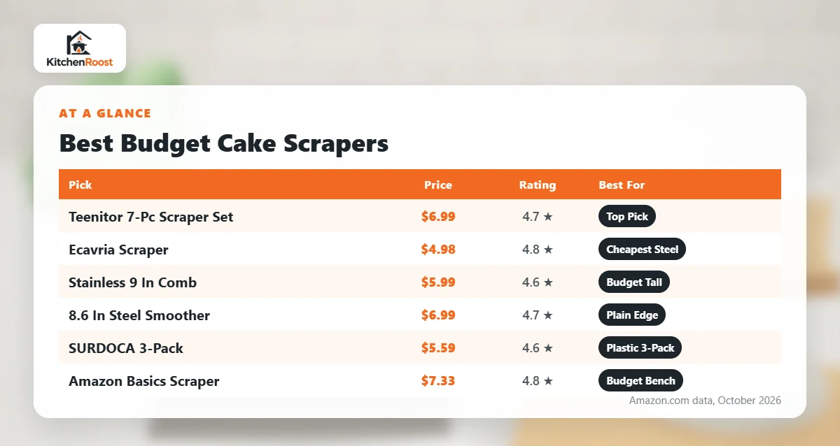 Best budget cake scraper comparison chart