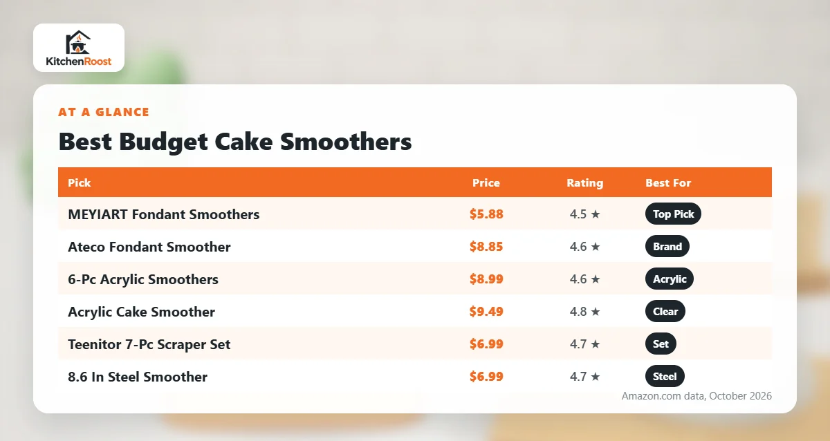 Best budget cake smoother comparison chart