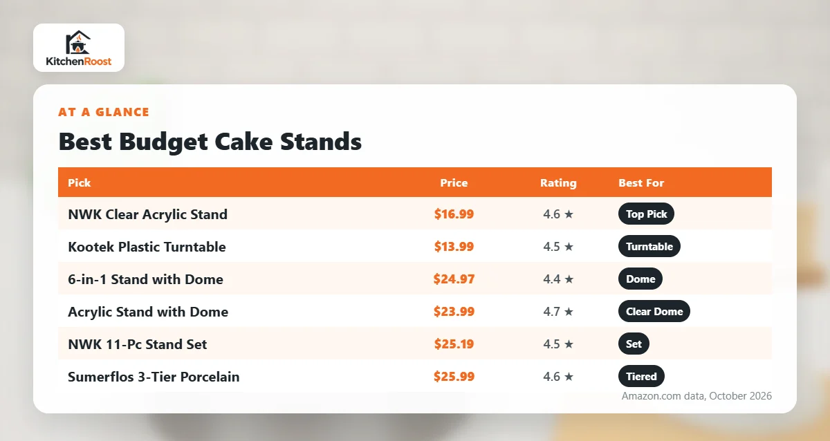 Best budget cake stand comparison chart