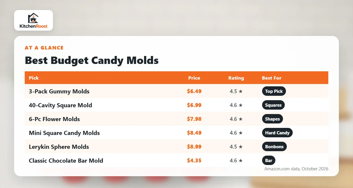 Best budget candy mold comparison chart