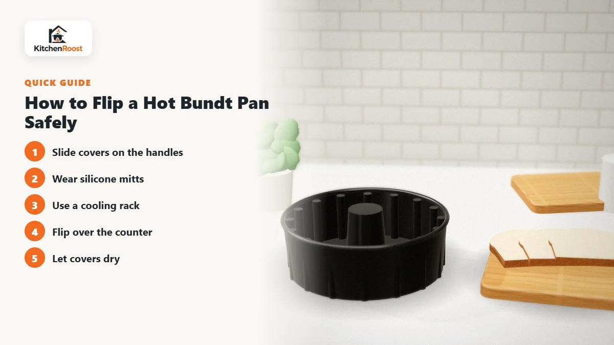 How to Flip a Hot Bundt Pan Safely - best bundt pan silicone handle cover