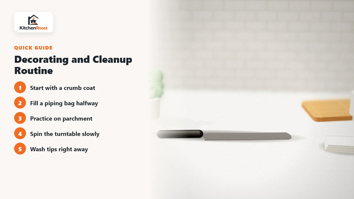 Decorating and Cleanup Routine - best cake decorating kit for home use