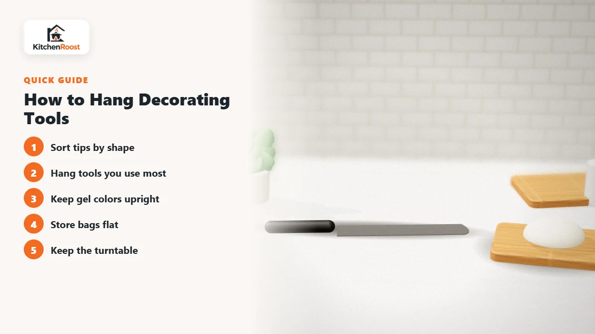 How to Hang Decorating Tools - best cake decorating kit hanging hardware