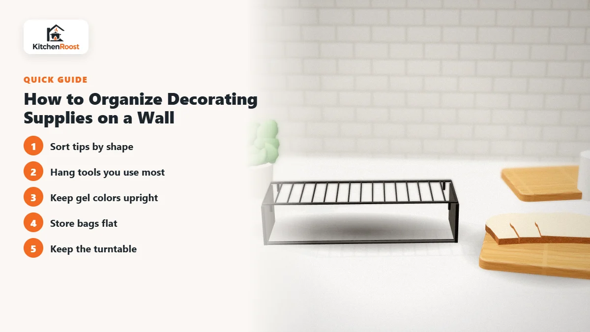 How to Organize Decorating Supplies on a Wall - best cake decorating kit wall mount