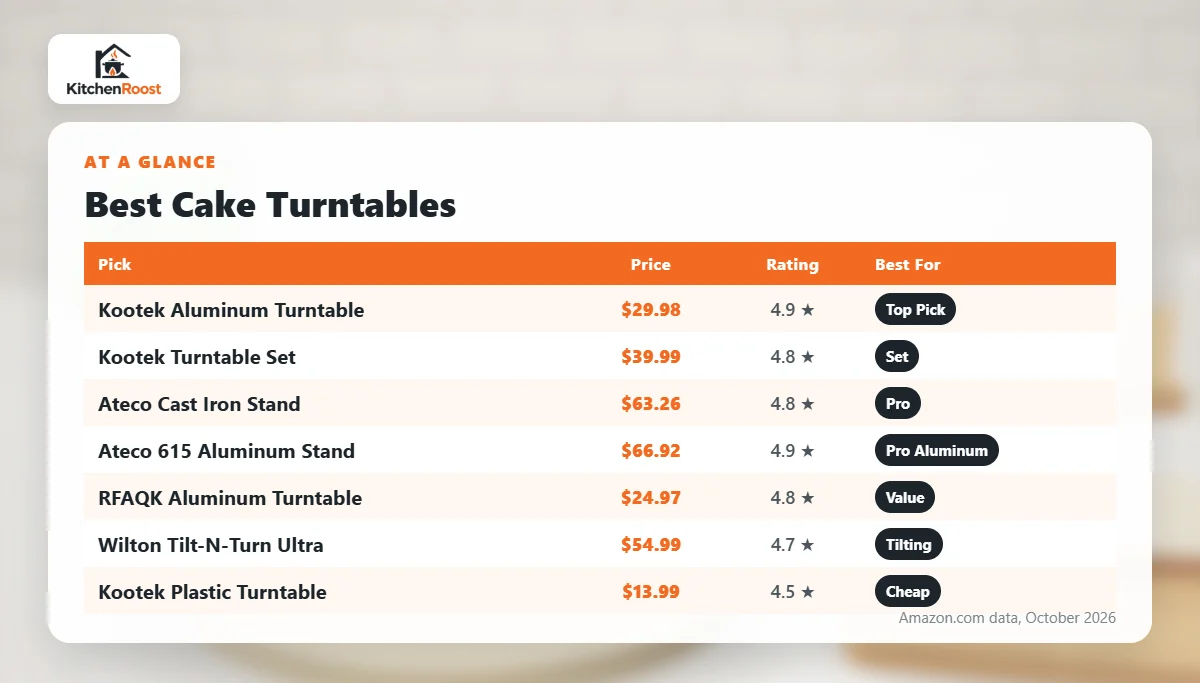 Best cake decorating turntable comparison chart