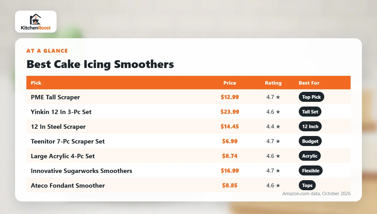 Best cake icing smoother comparison chart