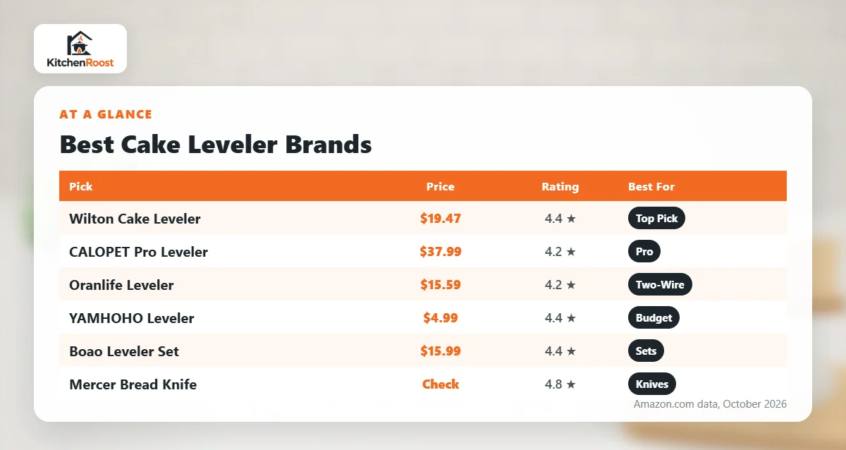 Best cake leveler brands comparison chart